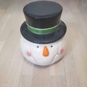 Snowman Head Cookie Jar